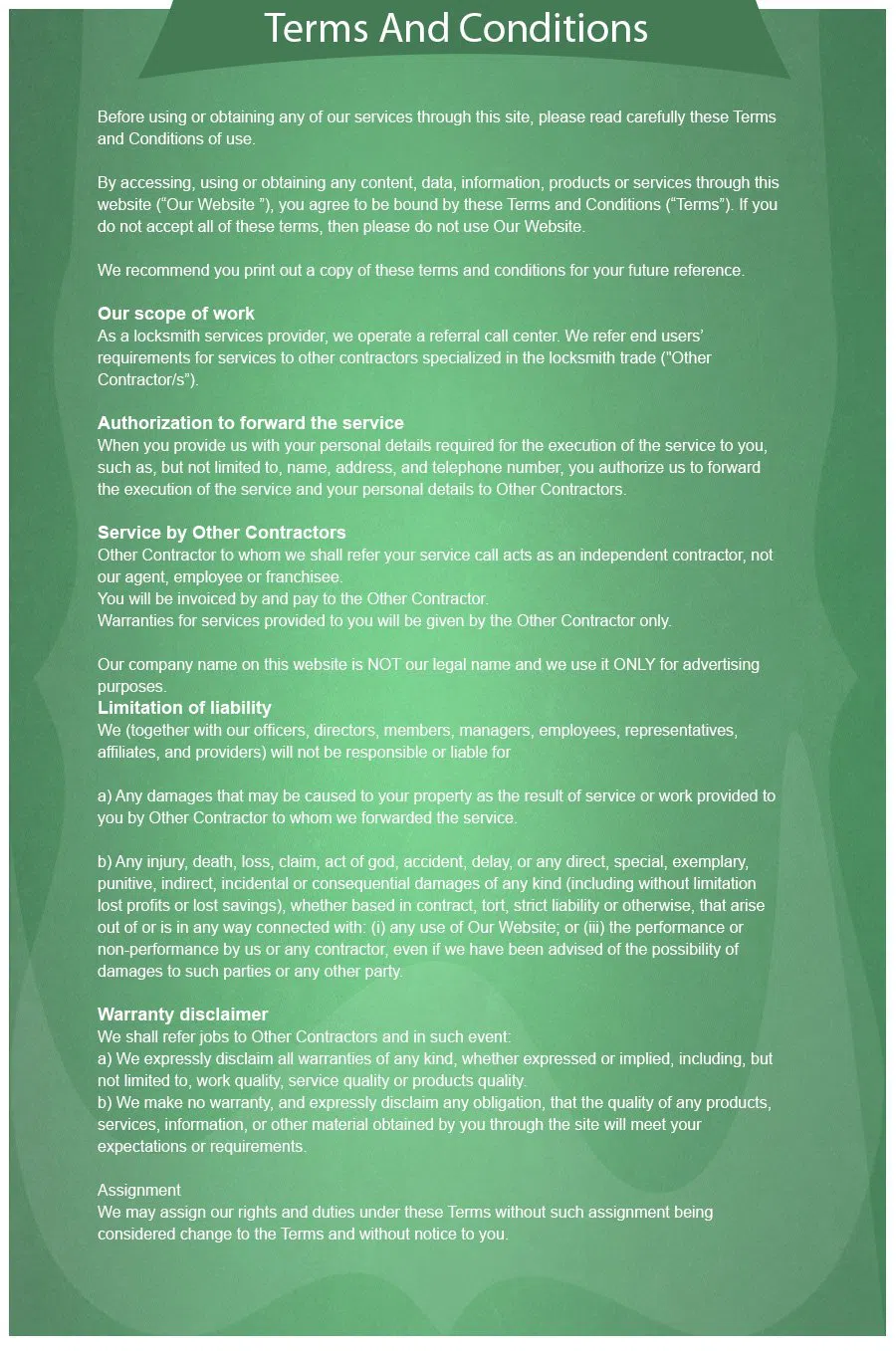 Baldwin Locksmith Store Dundee, IL 847-440-3269 - terms-and-condition-68-16mod
